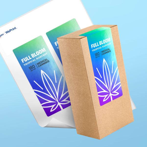 Custom Printed Rectangle Labels- Full Bloom Medical Cannabis Sheet Label