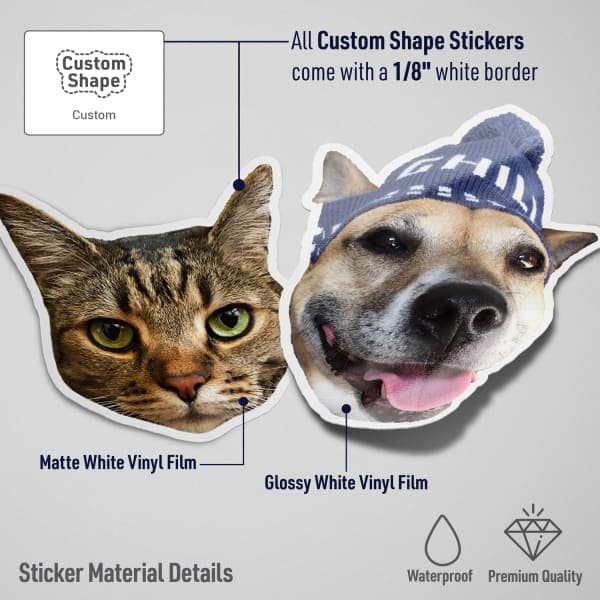 Custom Die-Cut Laptop Stickers Material Details | Avery WePrint™