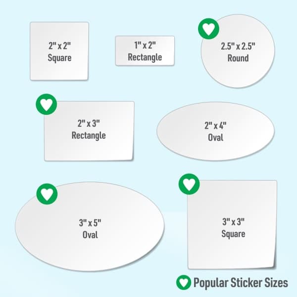 Popular Custom Printed Die-Cut Sticker Sizes  | Avery WePrint™