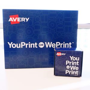 Envelope and packaging boxes used for Avery WePrint products used when our online printing service began with You print or WePrint for you messaging.