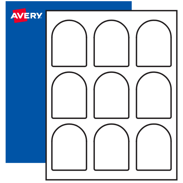 2-1/2 Round Labels Durable White Film - Avery