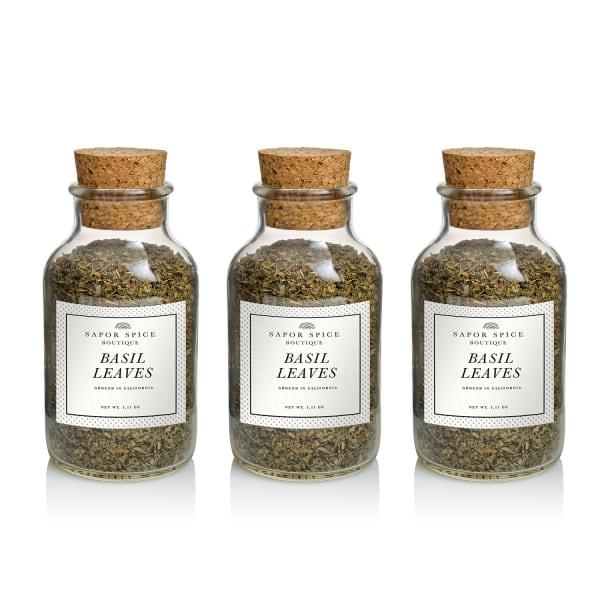 Modern Spice Labels Water and Oil Resistant Personalization