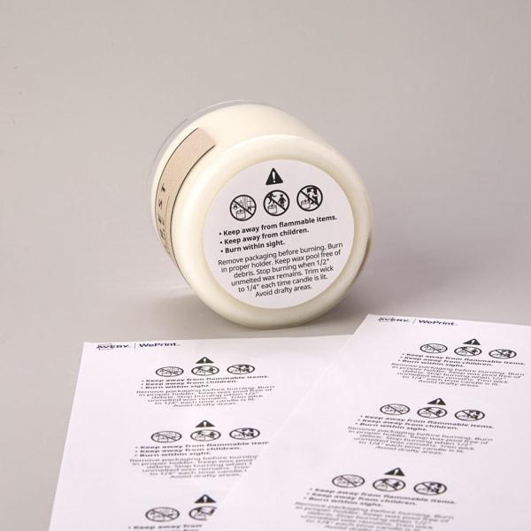 3 DIAMETER CANDLE WARNING LABEL (Pack of 100)