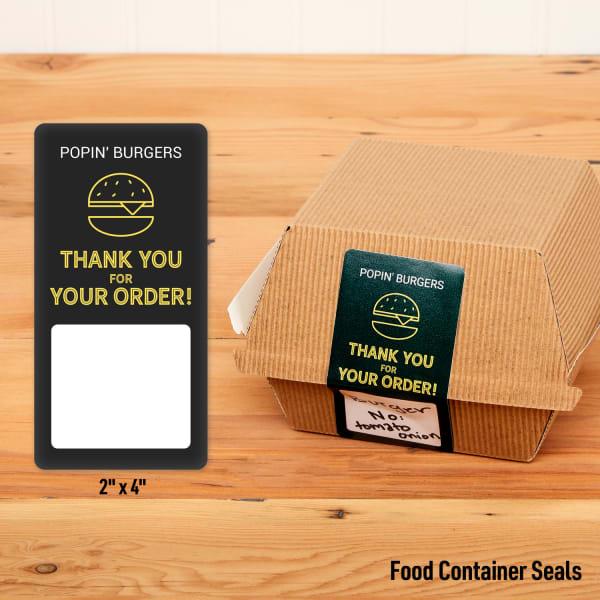 To Go Food Delivery Bag Sealer Stickers - Custom