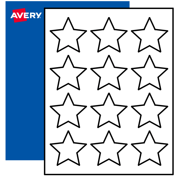 2.25" 2.375" Printable Star - In | Avery