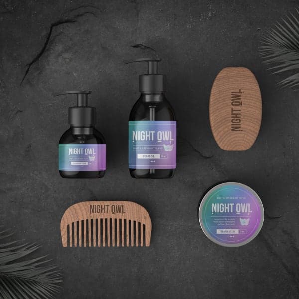 Beard Oil Label Designs on Round & Rectangle Shapes
