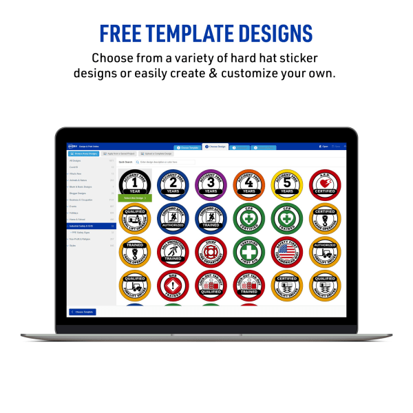 Custom Printed Hard Hat Stickers - Create Your Own Stickers | Avery WePrint™