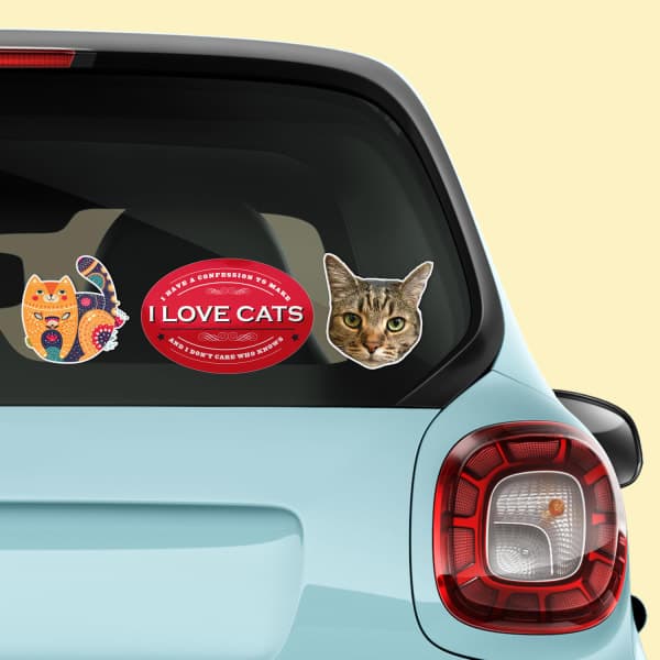 Custom Die-Cut Car Stickers on rear window | Avery WePrint™