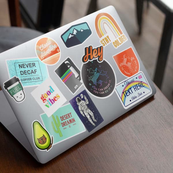Custom Die-Cut Laptop Sticker Shapes and Sizes | Avery WePrint™