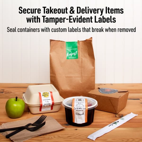 Tamper-Evident Labels for food safety & more- Wide variety | Avery WePrint™