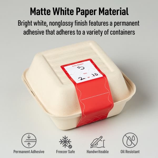 Tamper-Evident Labels for food safety & more- Matte white paper | Avery WePrint™