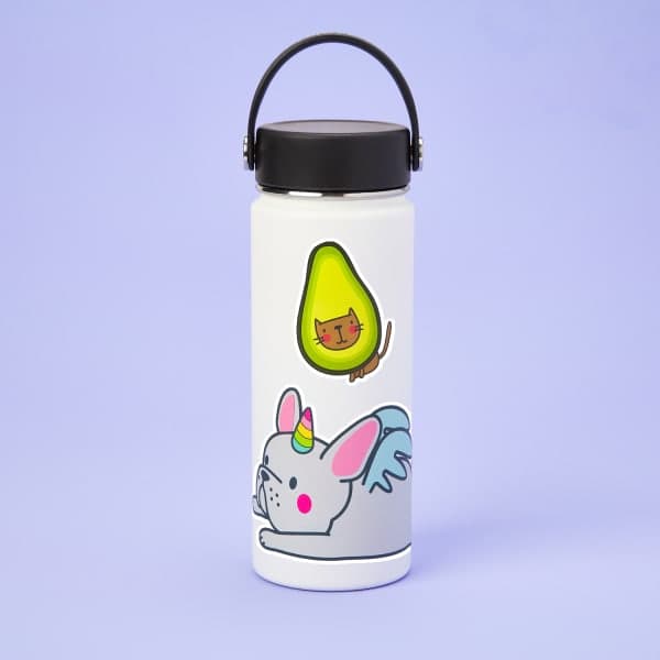 Custom Shape Die-Cut Insulated Water Bottle Stickers | Avery WePrint™