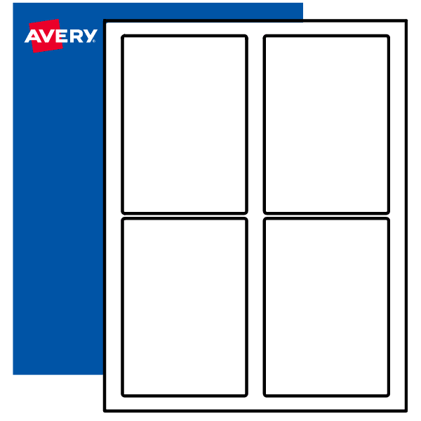 5 X 3 1 2 Blank Rectangle Labels Avery