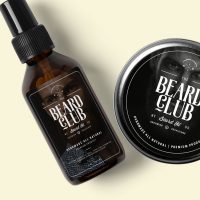 The Beard Club Beard Oil branded using Avery WePrint custom labels