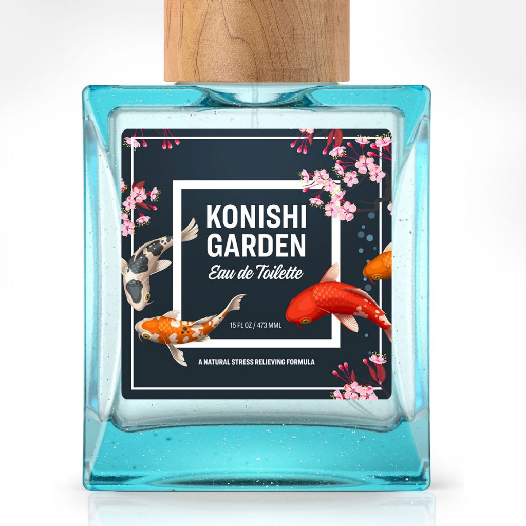 Konishi Garden perfume using Avery WePrint custom labels