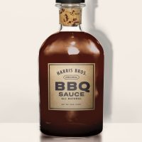 Harris Bros. Bbq sauce branded using Avery WePrint custom labels