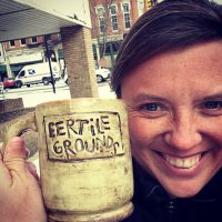 Fertile Grounds coffee mug with company founder