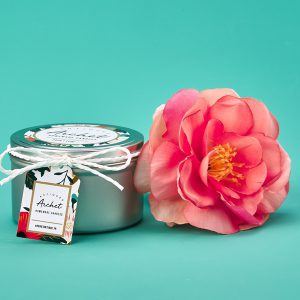 Archet candles branded using Avery hang tangs