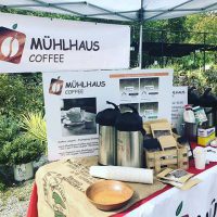 Muhlhaus coffee selling at a farmers market