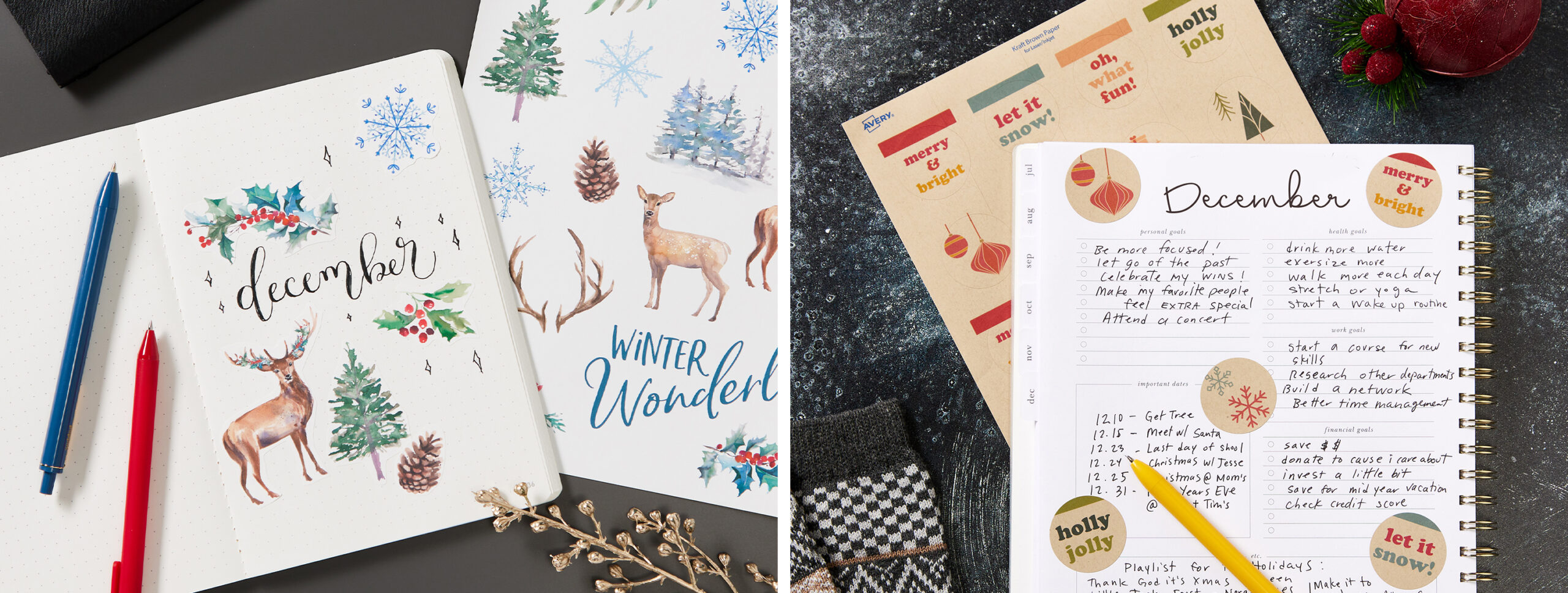 Printable Colorful Christmas Planner Stickers - Easy Crafts 101