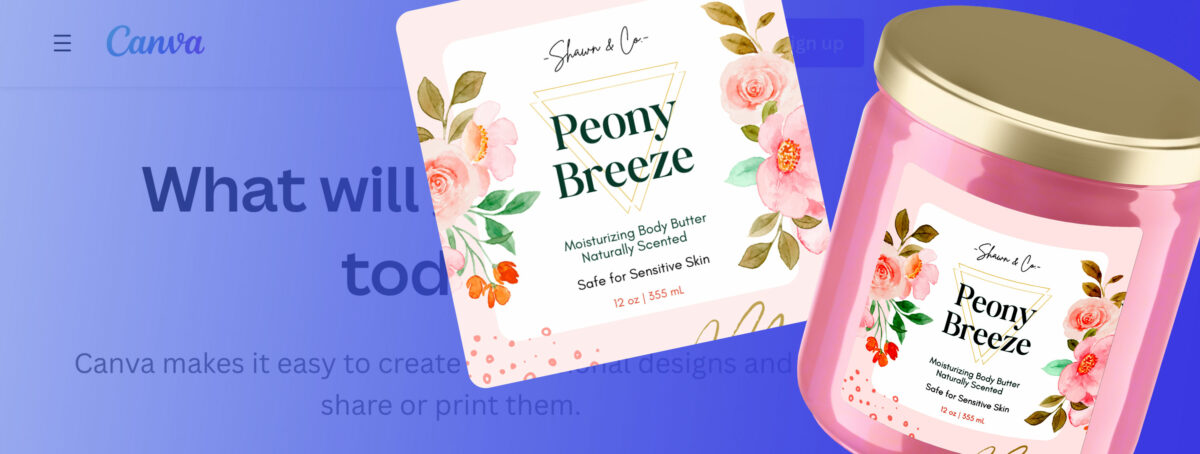 How to design a label in Canva